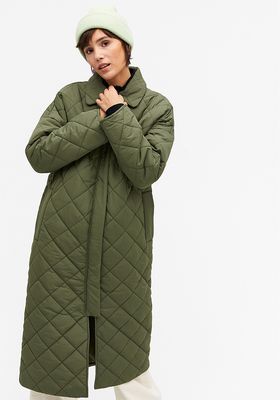 Long Quilted Coat from Monki