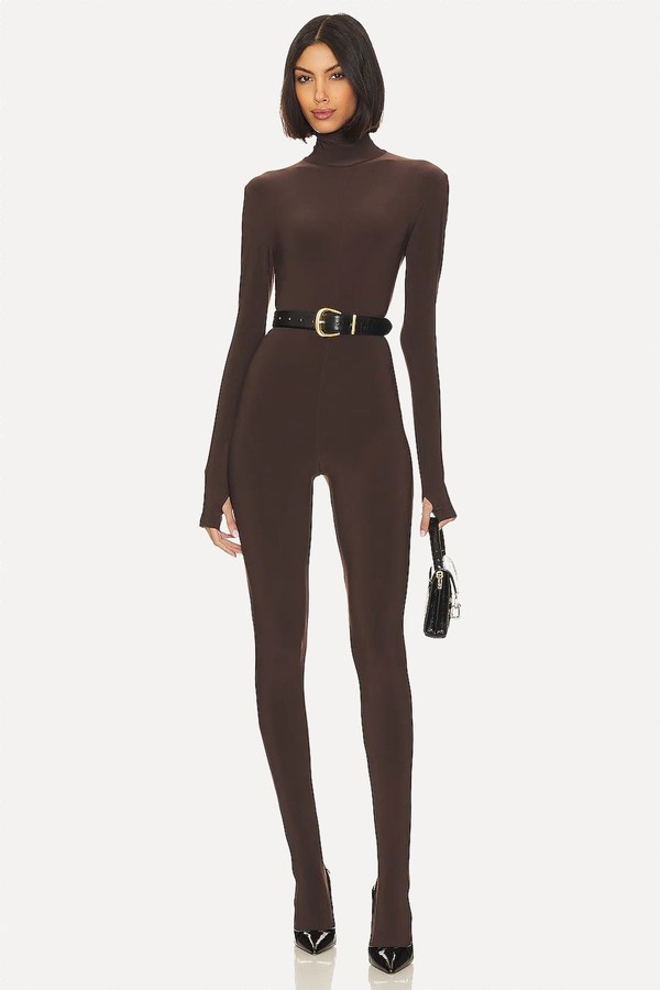 Slim Fit Turtle Catsuit With Footsie from Norma Kamali
