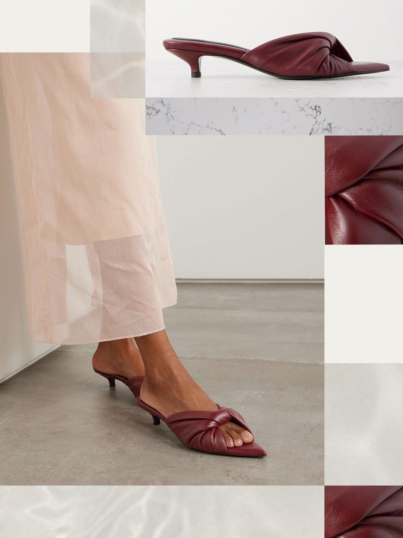 Knotted Leather Mules from CARVEN