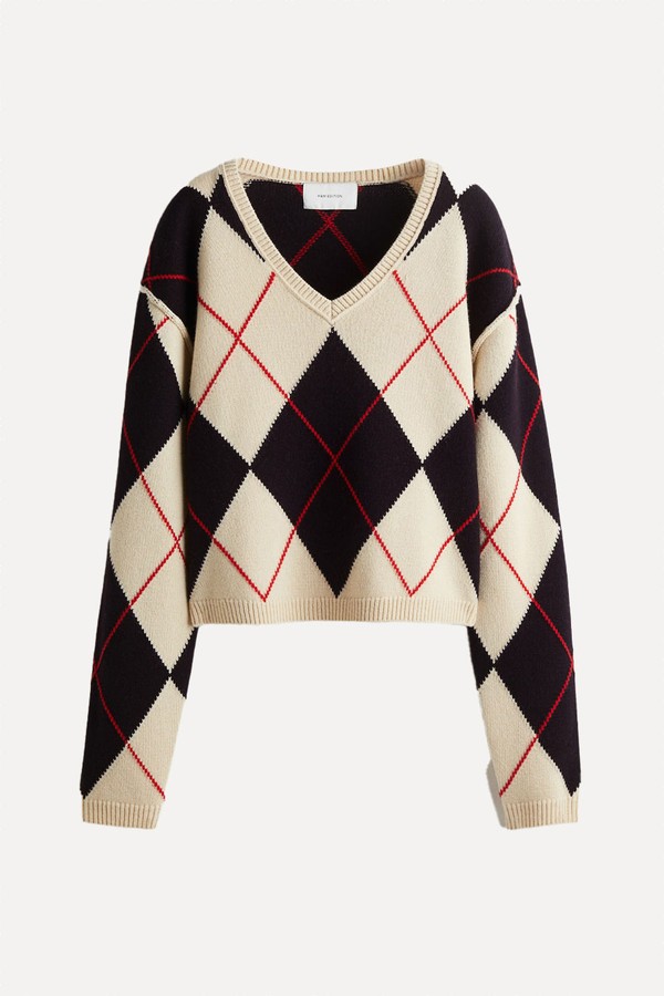 Jacquard-Knit Wool Jumper