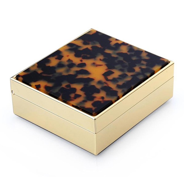 Faux Tortoiseshell & Gold Box