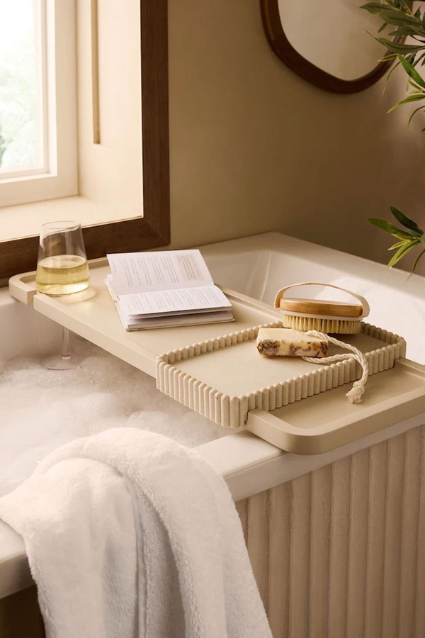 Natural Rib Storage Bath Tray from Next