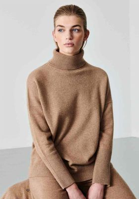 Camel Cashmere Rollneck Sweater from Chinti & Parker