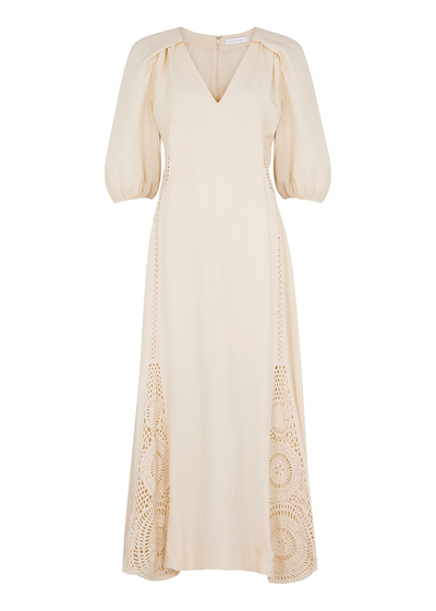 Aurora Ivory Satin & Crepe Gown from Jonathan Simkhai