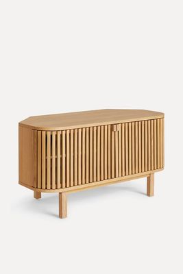 Small Slatted TV Stand