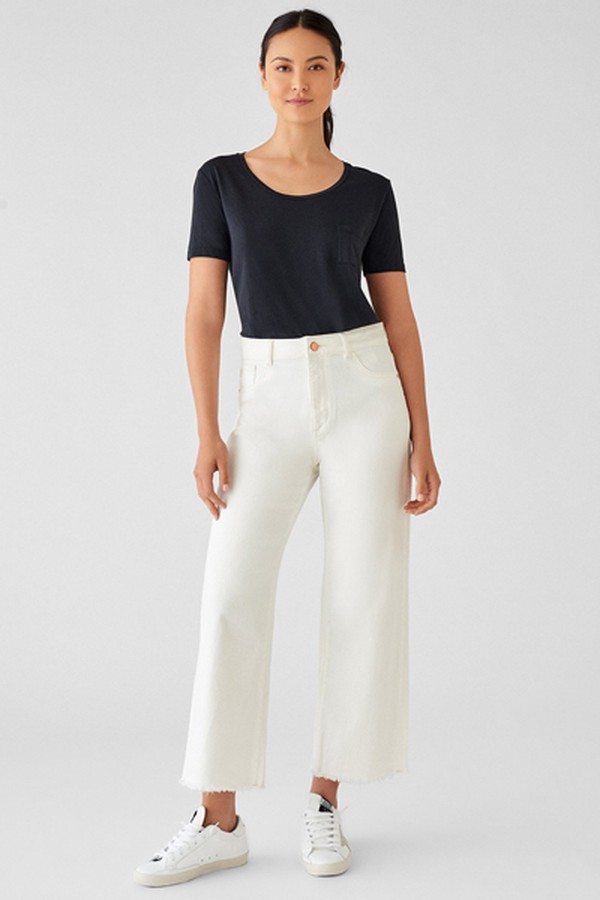 Hepburn High Rise Wide Leg (Eggshell) from DL1961