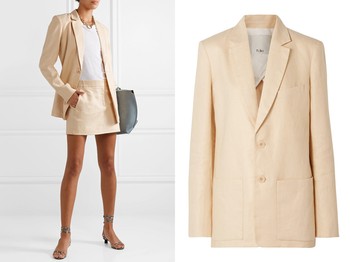 Oversized Linen Blazer from Tibi