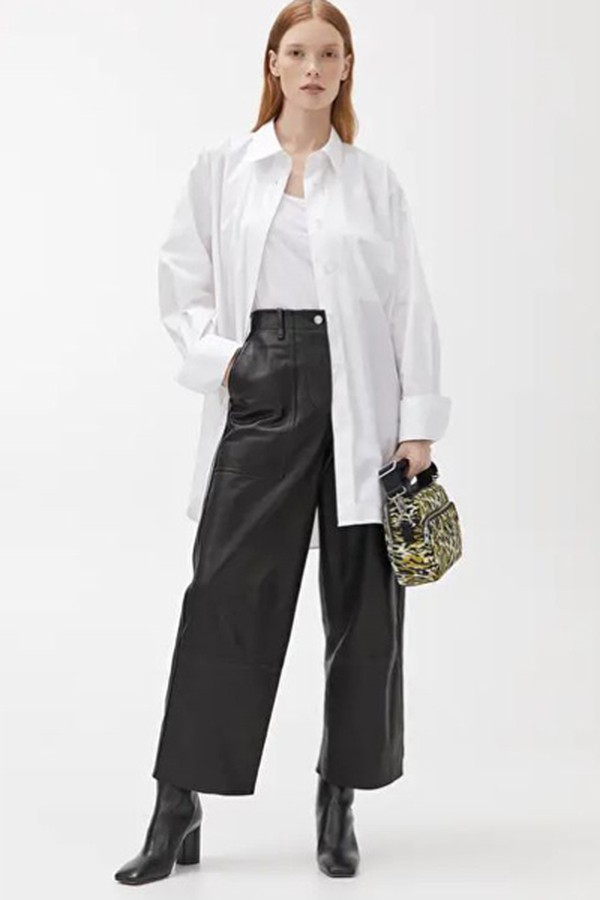 Cropped Leather Trousers from Arket