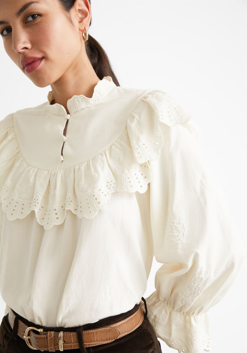 Embroidered Overlay Blouse from & Other Stories