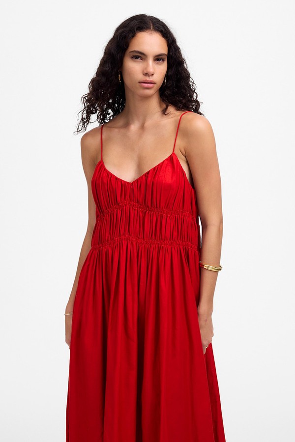 Textured V-Neck Midi Dress from Madewell
