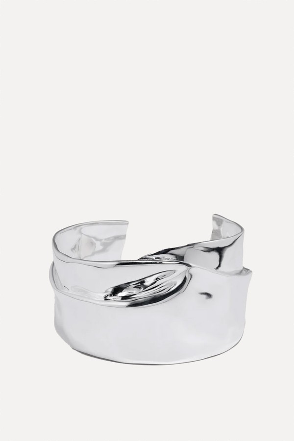 Soggy Envelope Silver Plated Cuff from Completedworks