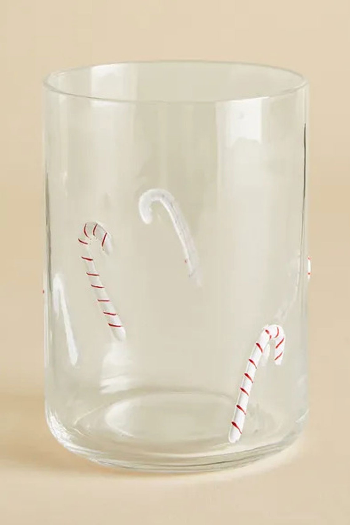 Candy Cane Glass Tumbler from Dunelm