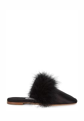 Feather Trimmed Mules from Sleeper