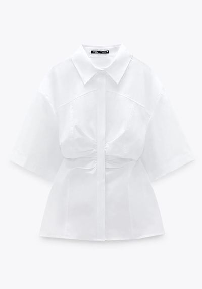 Gathered Poplin Shirt from Zara