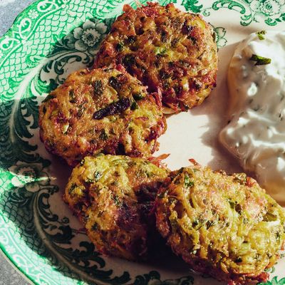 Butternut Squash Fritters With Olives & Herbs