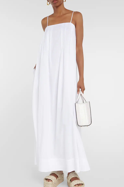 Heather Cotton Batiste Maxi Dress from Asceno