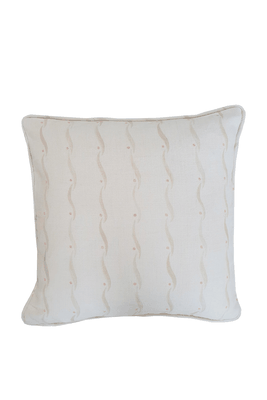 Waves And Dots Natural Cushion Square from Haines Collection