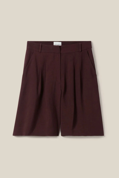 High-Waisted Cappuccino Bermuda from Claudie Pierlot