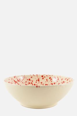 Puglia Red Splatter Large Salad Bowl from Sous Chef