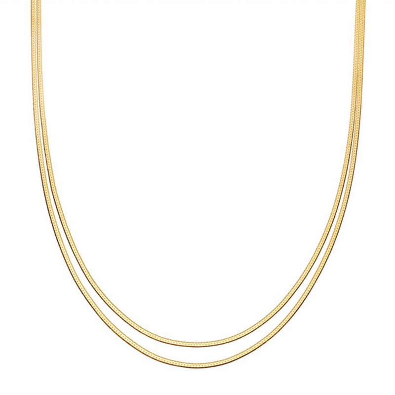 Estée Lalonde Parallel Snake Chain Necklace 18ct Gold Plate from Daisy Jewellery
