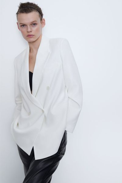 Long Double-Breasted Blazer from Zara