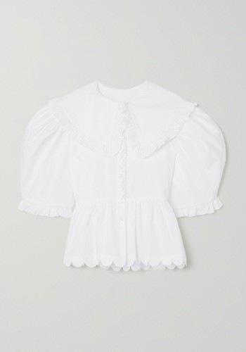 White Ruffle Blouse from Horror Vacui