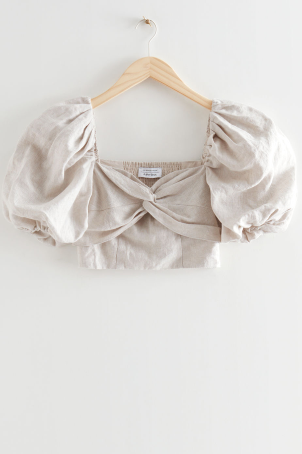 Puff Sleeve Crop Top from & Other Stories
