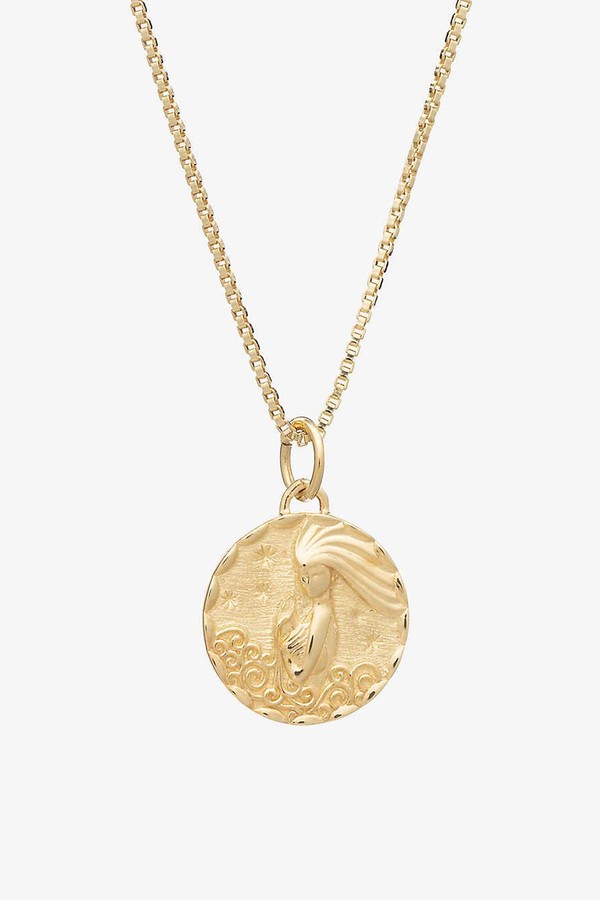 Zodiac Coin Aquarius Necklace from Rachel Jackson