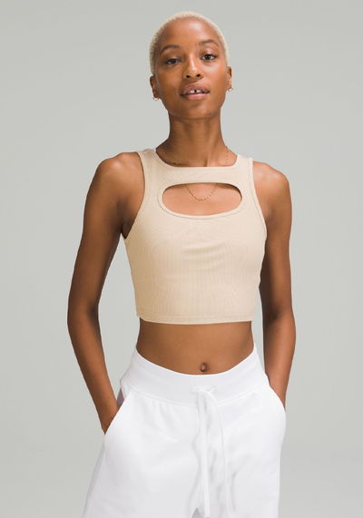 LA Front Cutout Crop Tank