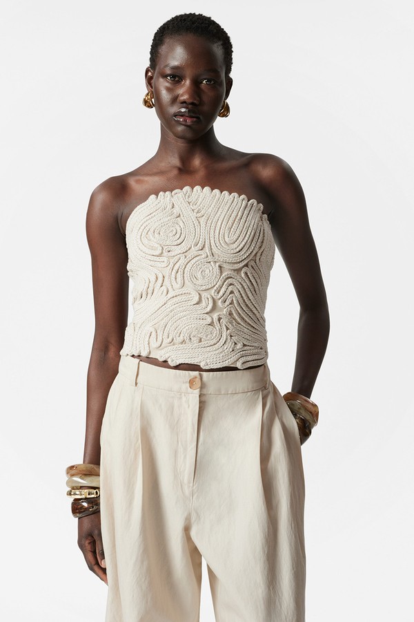 Sculptural Bandeau Top