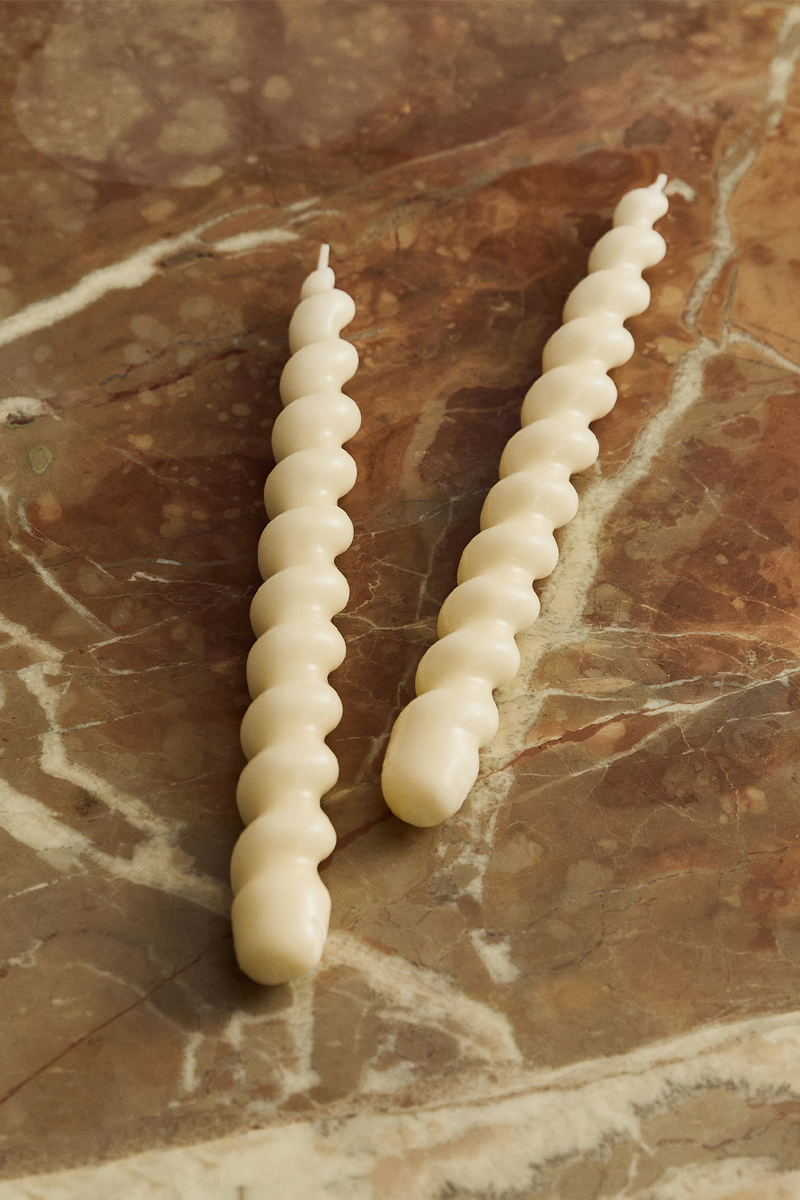Tall Decorative Candles With Spiral Design 