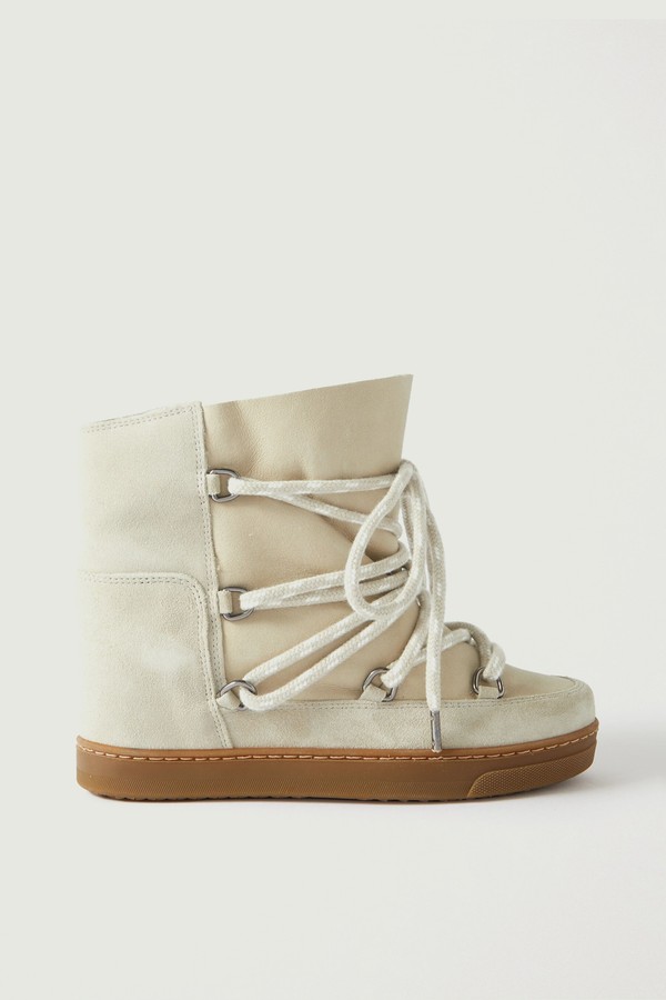 Nowles Shearling-Lined Suede Snow Boots from Isabel Marant