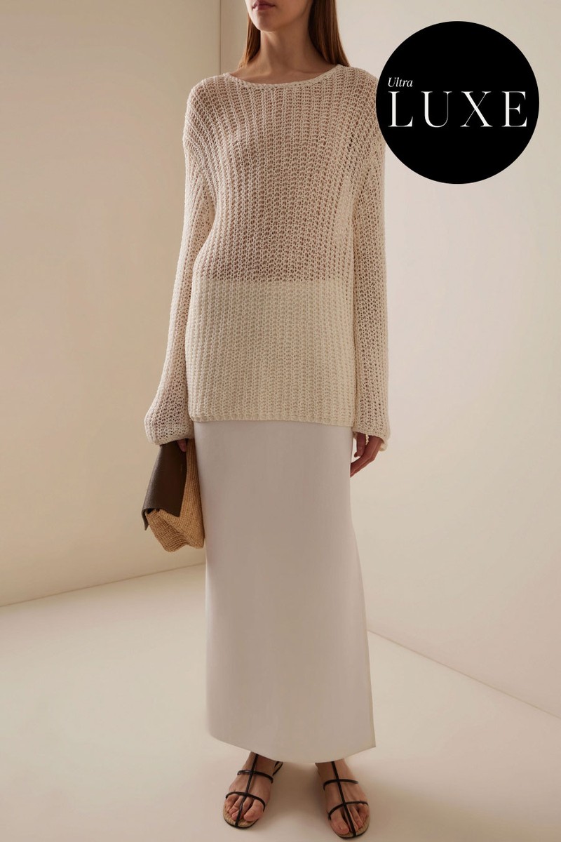 Elowen Open-Knit Cotton-Blend Sweater from Khaite