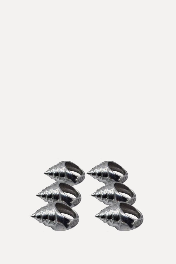Shell Napkin Rings Set Of 6 from Ecletiquette