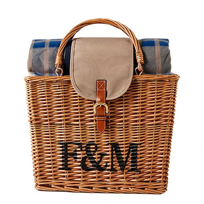 Fortnum's Wicker Hamper with Picnic Rug from Fortnum & Mason