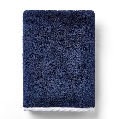Straight Pique Bath Towel In Navy from Rebecca Udall