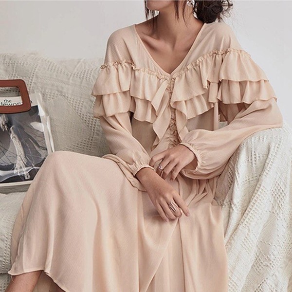 Chiffon Beige Dress