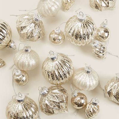 20 Pack Glass Luxury Baubles