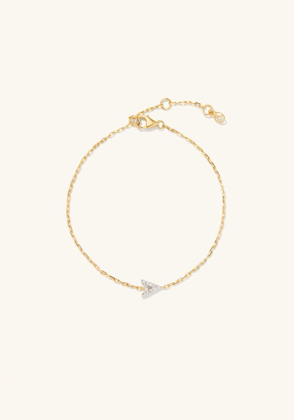 Diamond Letter Bracelet