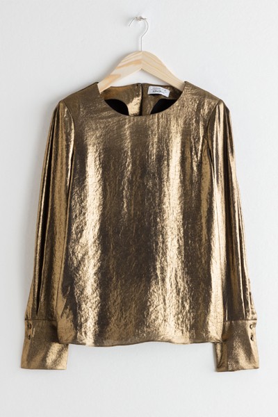 Metallic Satin Blouse from & Other Stories