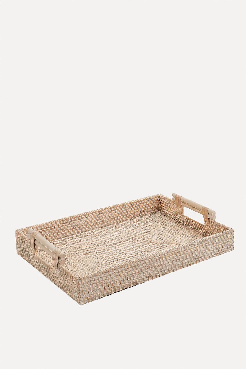 Churchgate Woven Rattan Rectangle Tray from Dunelm