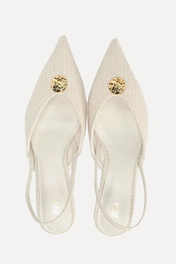 Slingbacks With Metal Appliqué from Zara