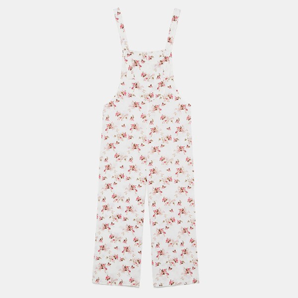 Floral Print Linen Jumpsuit from Zara