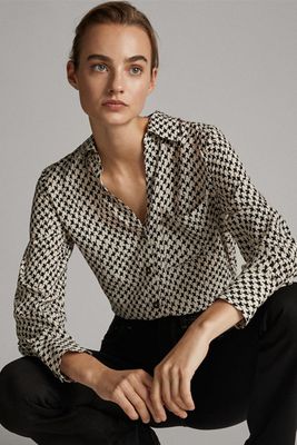 Houndstooth print shirt from Massimo Dutti