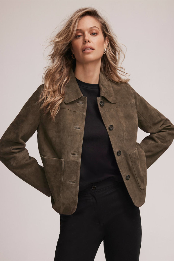 Suede Pocket Detail Jacket from MINT VELVET