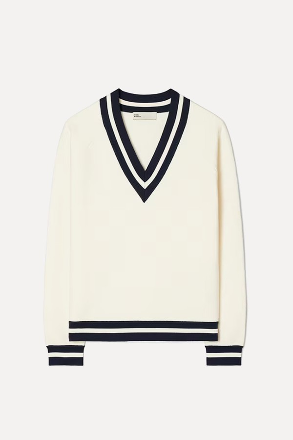 Merino V-Neck Sweater from Tory Burch