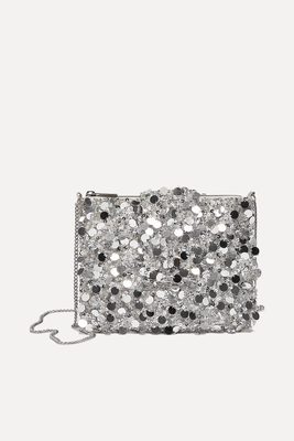 Mini Crossbody Bag With Sequins from Pull & Bear