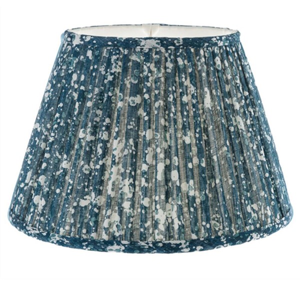 Blue Gathered Lampshade from Fermoie