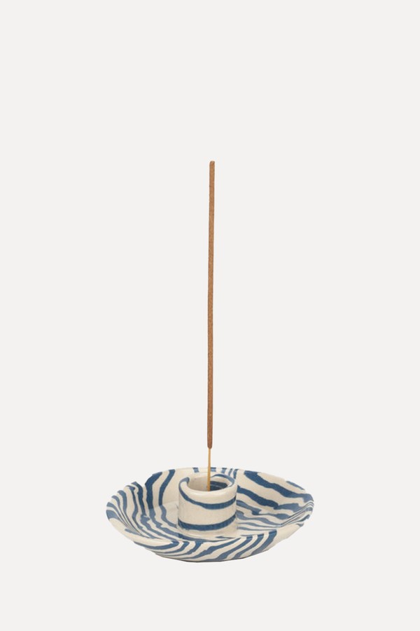 Blue & White Incense & Candle Holder from Henry Holland Studio