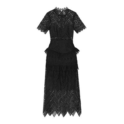 Abstract Black Guipure Lace Dress from SELF-PORTRAIT